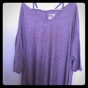 Lavender cold shoulder top by Terra and Sky